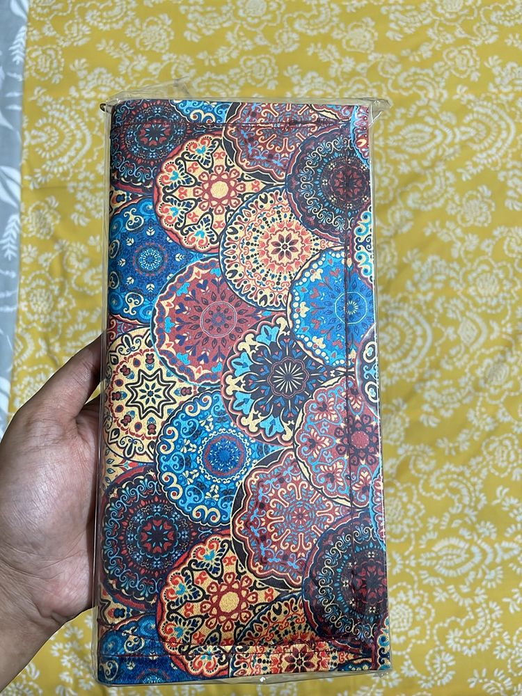 Satin Multicolour Wallet With Zip