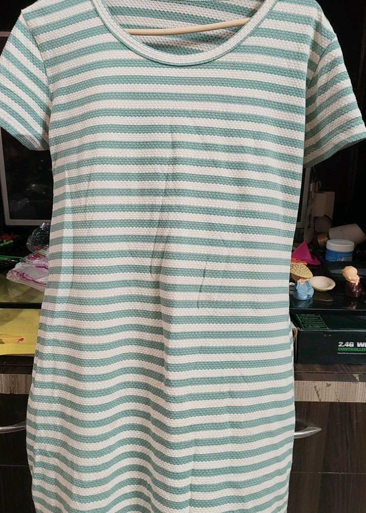 Striped Casual T-Shirt Dress