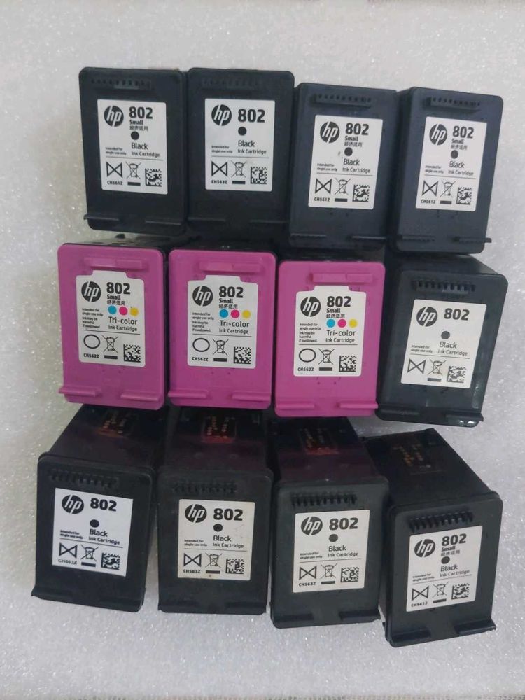 Original Empty HP 802 Ink Cartridges - Blac