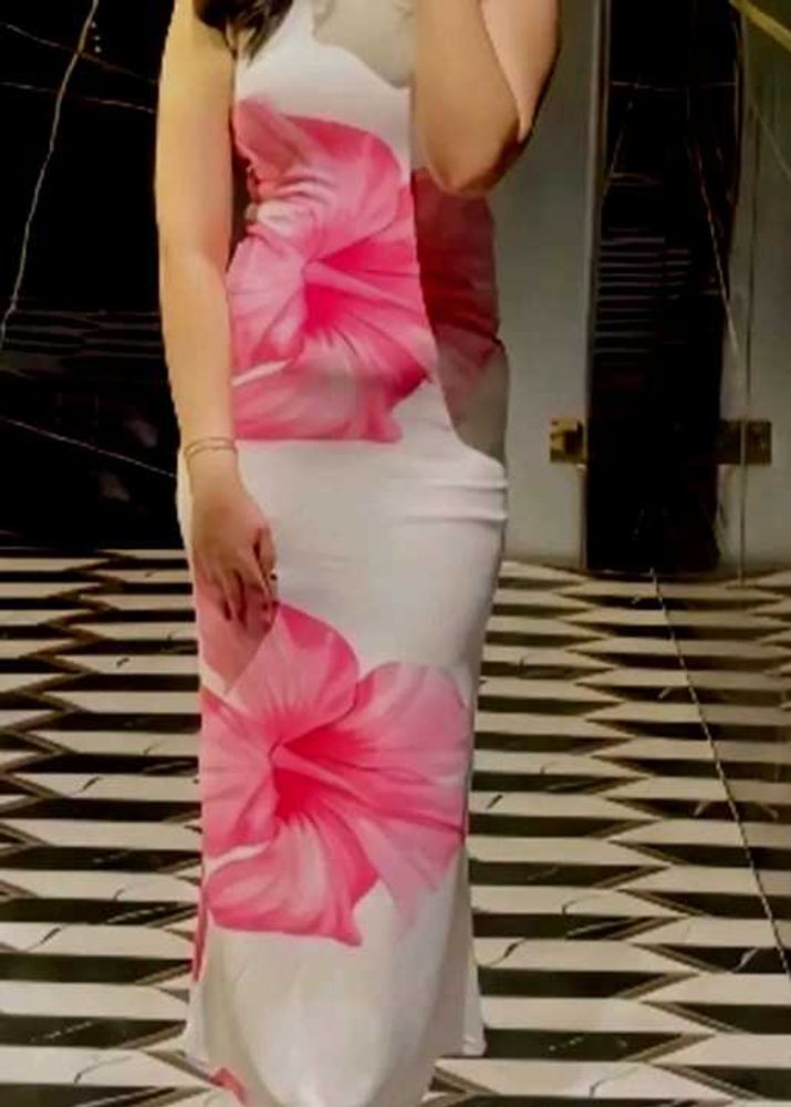 Elegant Floral Print Maxi Dress