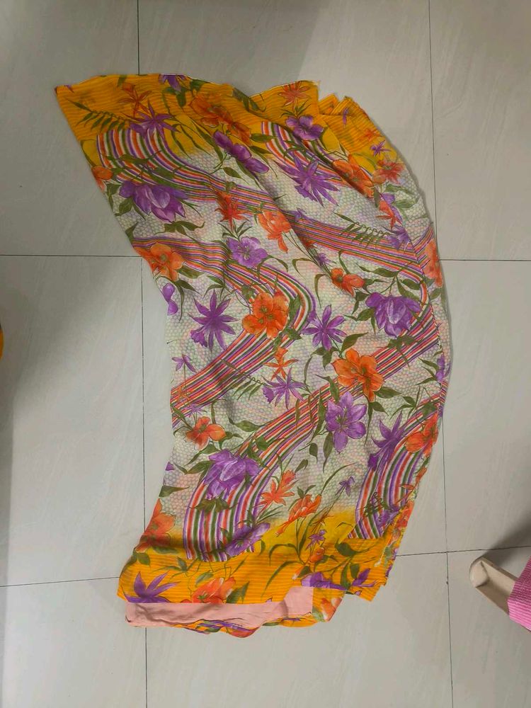 Floral Print Saree