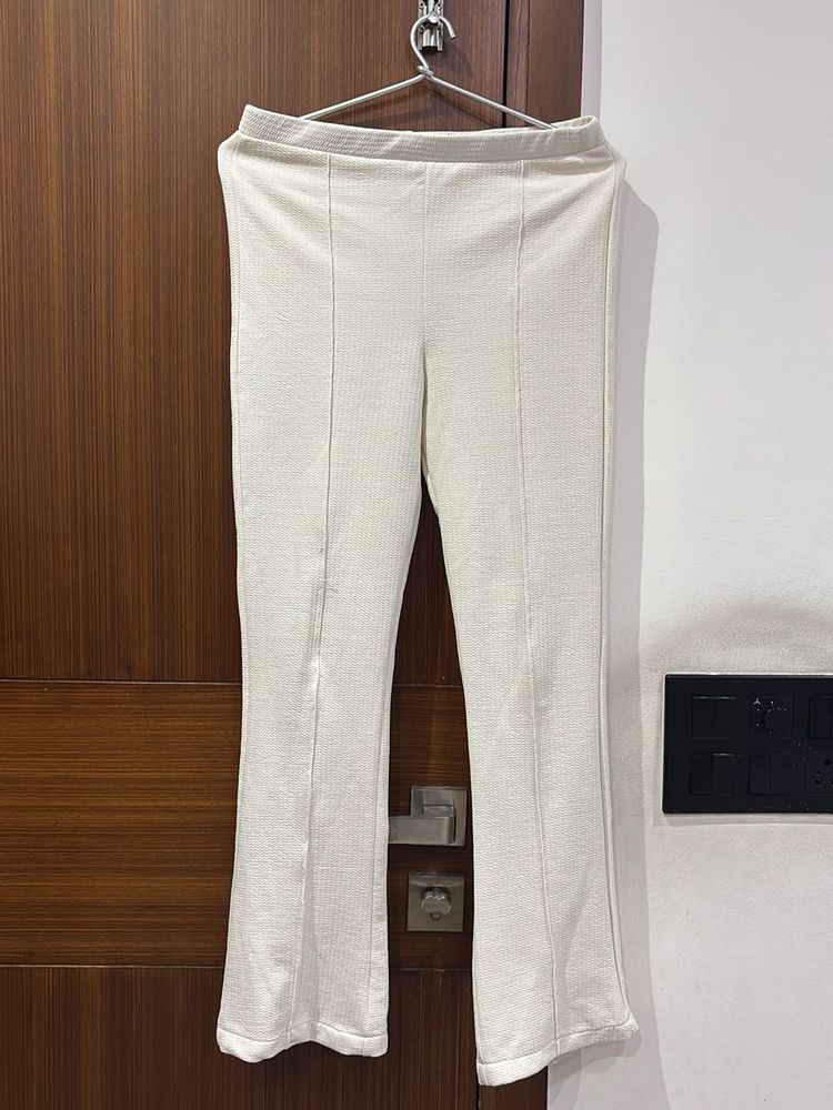 white Flare Pants