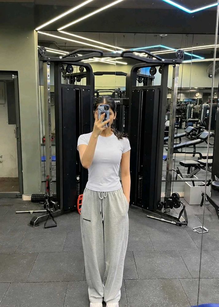 White Gym Crew Neck T-Shirt