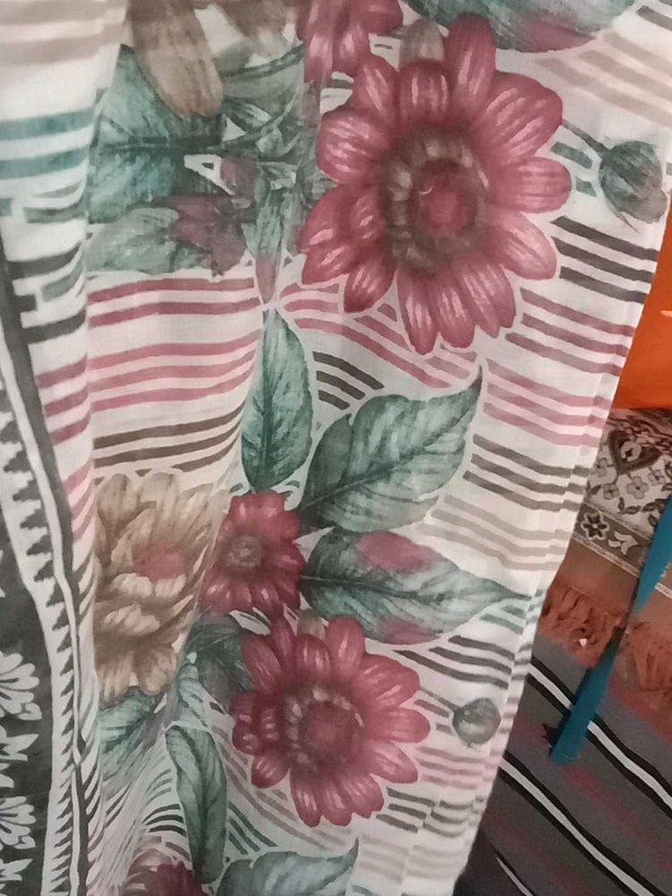 Vintage Floral Print Scarf/Drape
