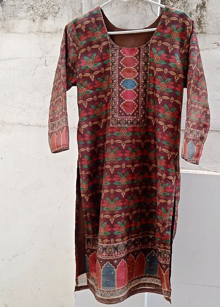 Kalamkari Kurta Duppata Set