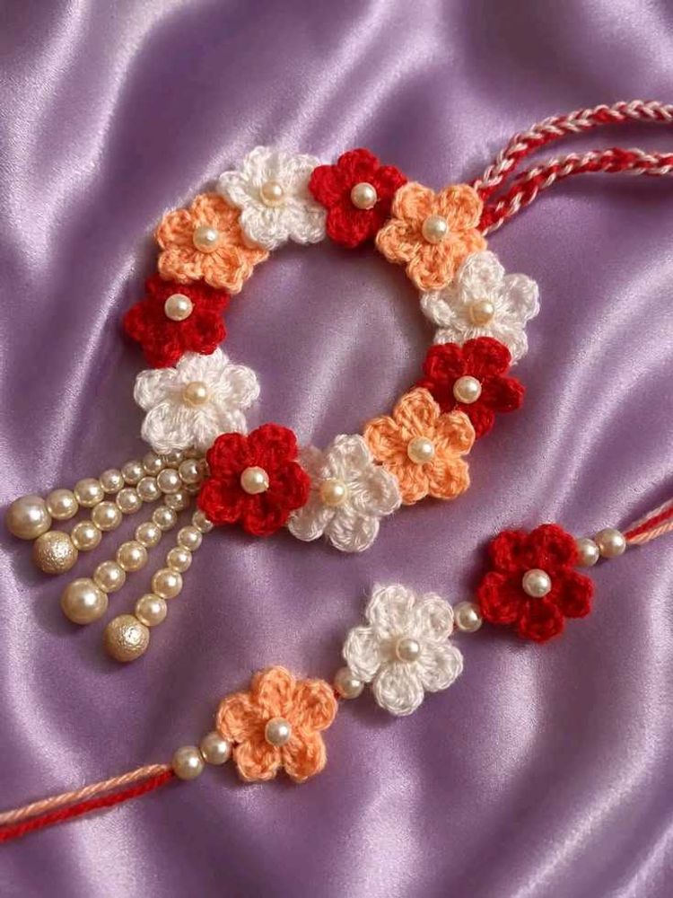 Handmade Crochet Flower Jewellery Set