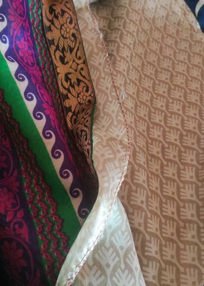 Vibrant Patterned Silk Saree