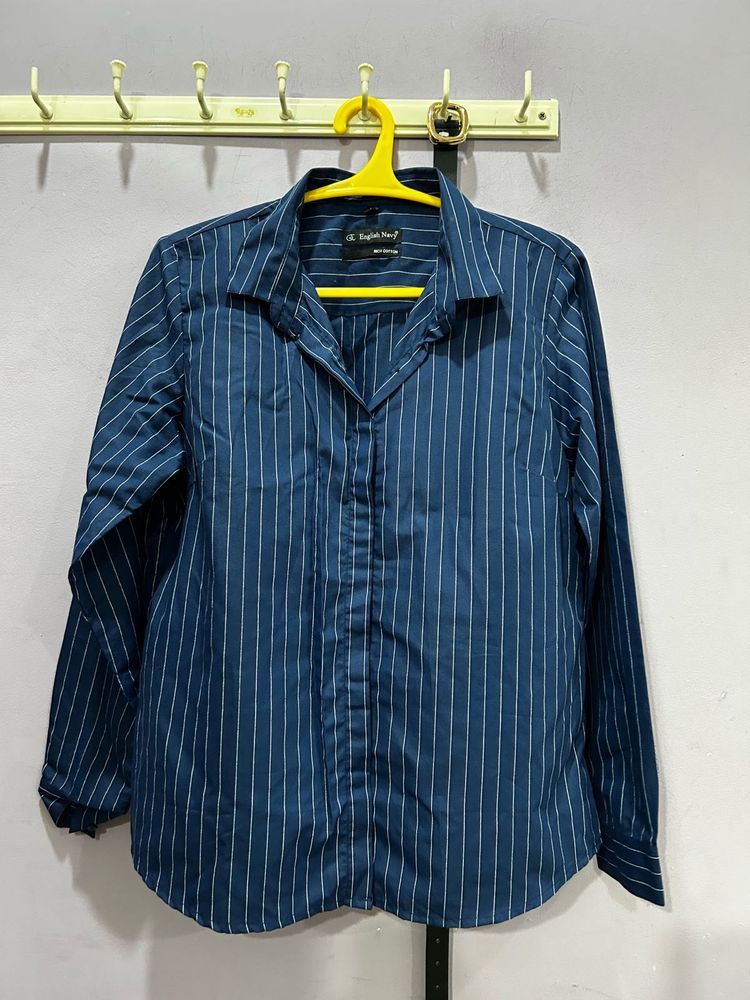 Chic Striped Button-Up Shirt