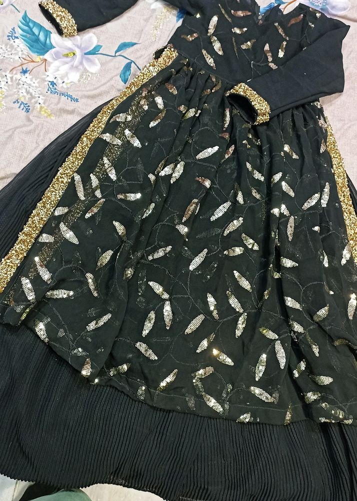 Nyra party wear Black &amp; Gold Embellished Dress