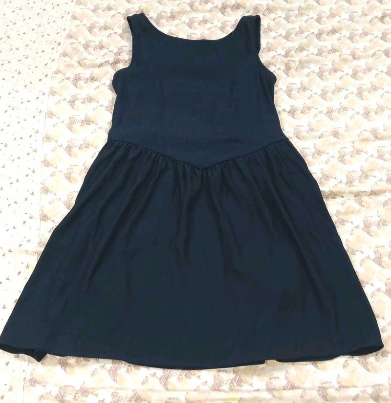 Classic Navy Blue Sleeveless Dress