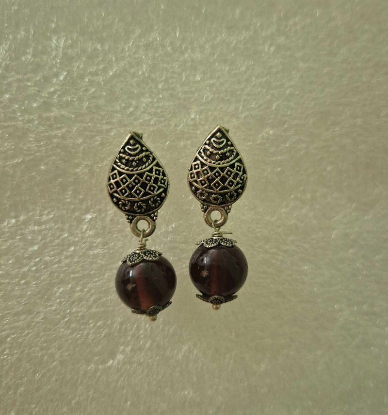 Elegant Drop Earrings with Stone - New