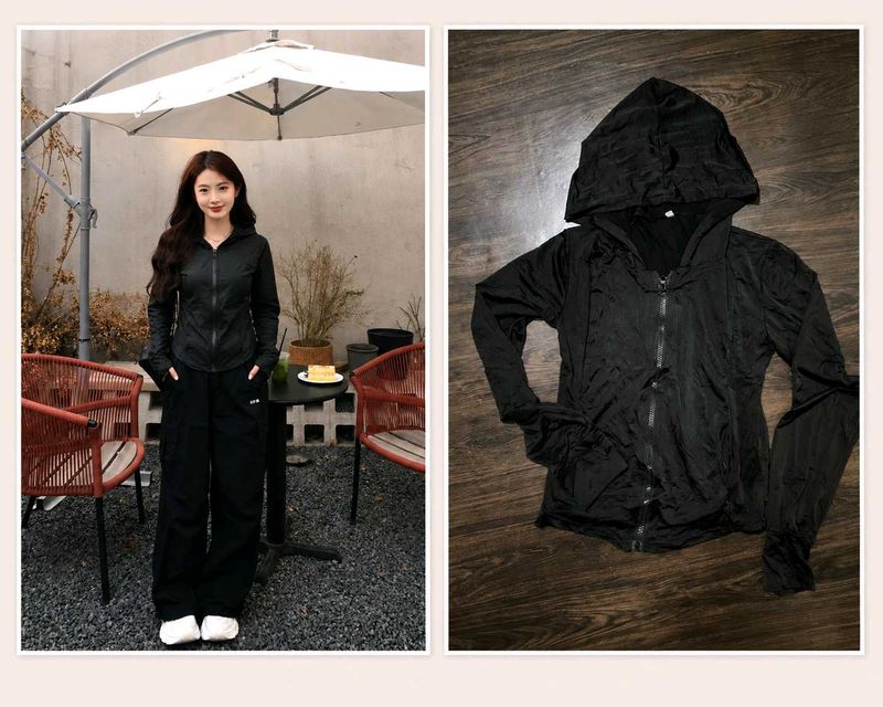 Sun Protection Black Lightweight Zip-Up Hoodie