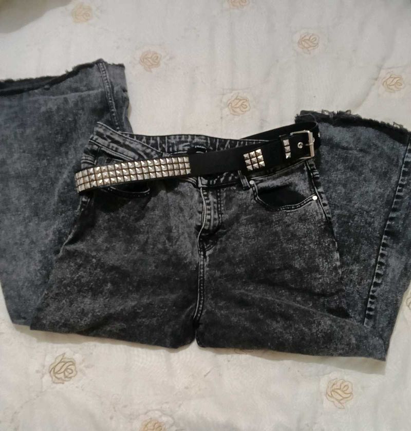 dark grey washed out jeans