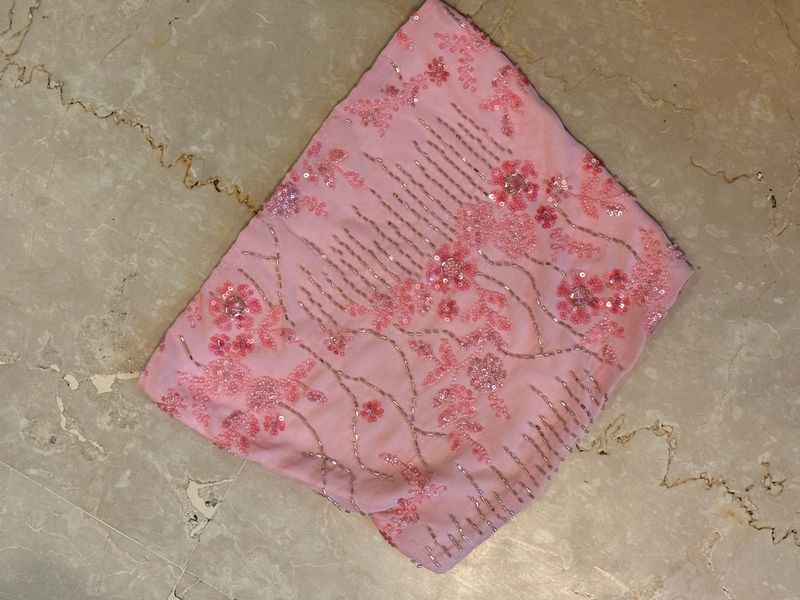 Sparkling Pink Embroidered tube top