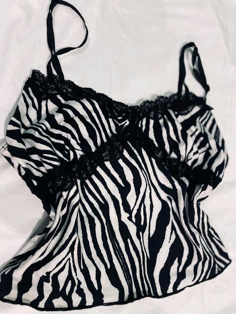 Zebra Print Camisole Top