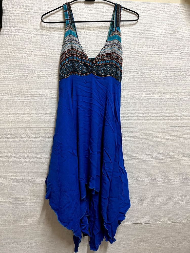 Asymmetric Boho Printed Dress