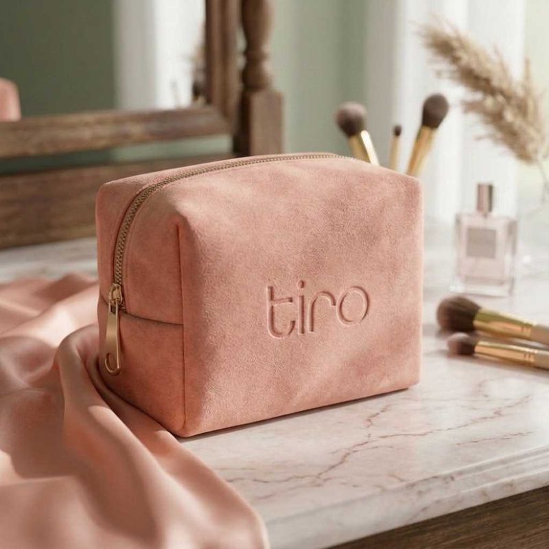 Pink Suede Pouch (mini)