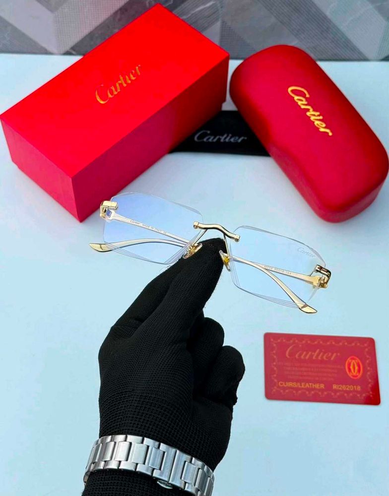 Cartier Rimless Gold Frame Glasses
