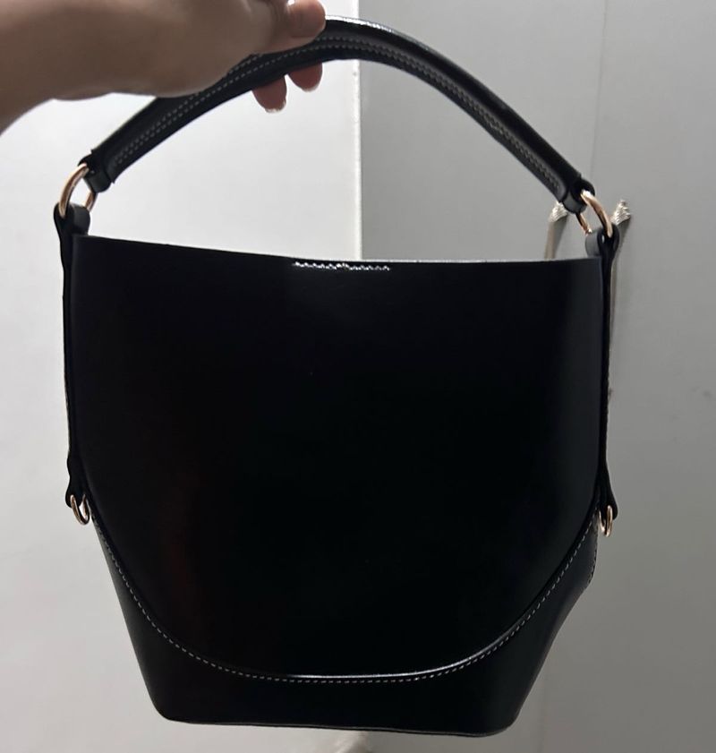 Chic Black Bucket Bag