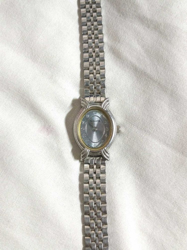 Elegant Silver Tone Watch
