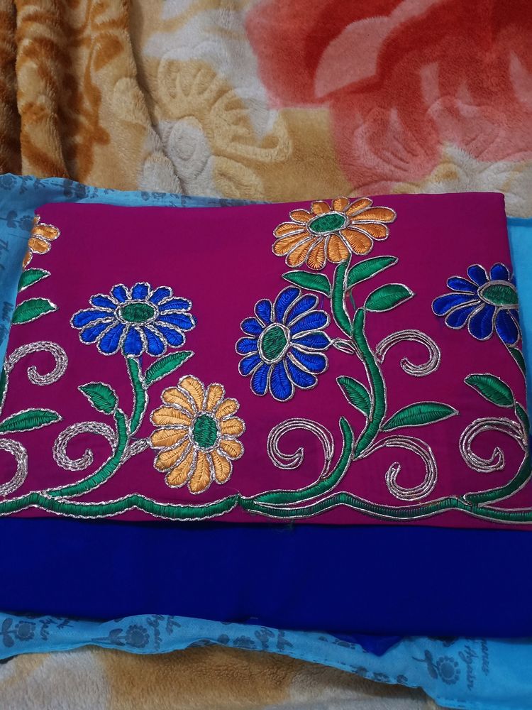 Unstitched Suit With Dupatta