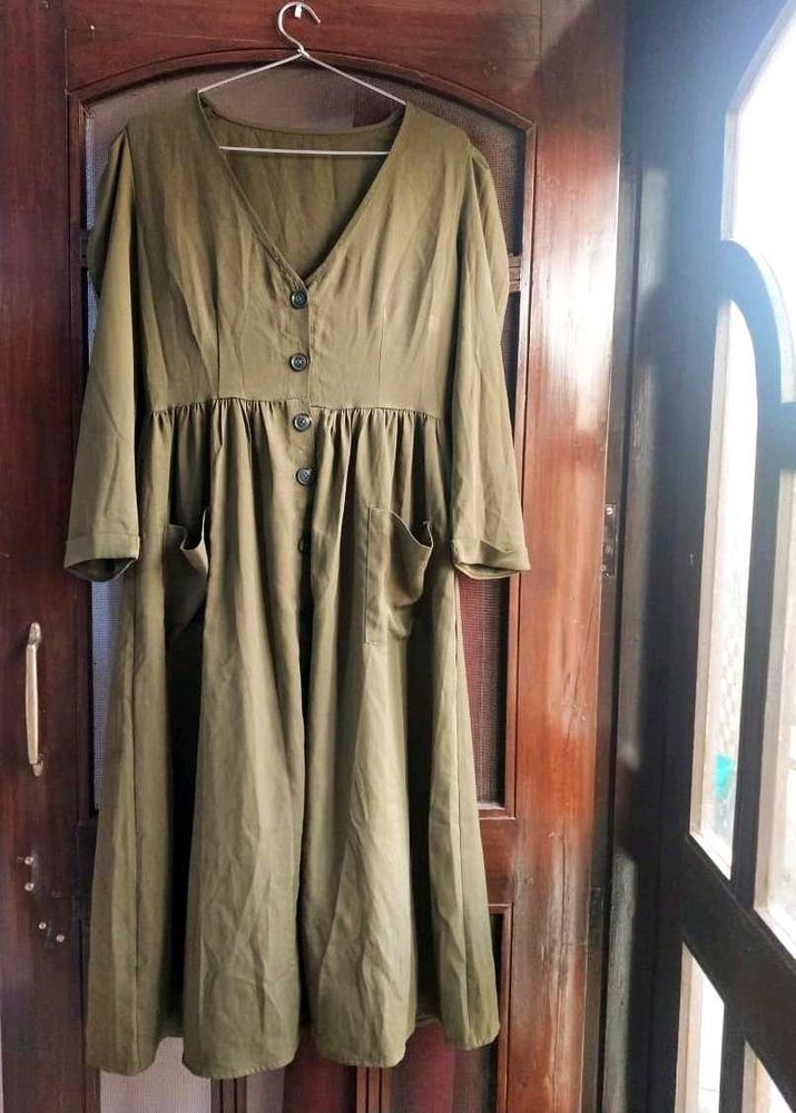 Olive Green Dress
