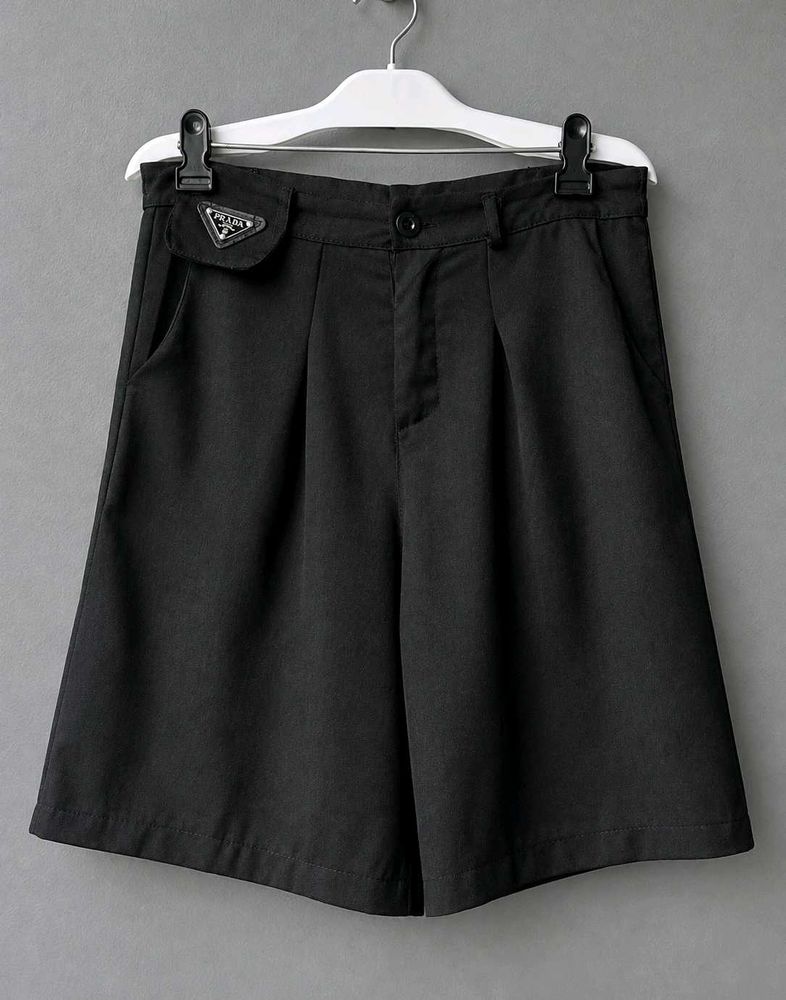 Chic Black Prada Shorts