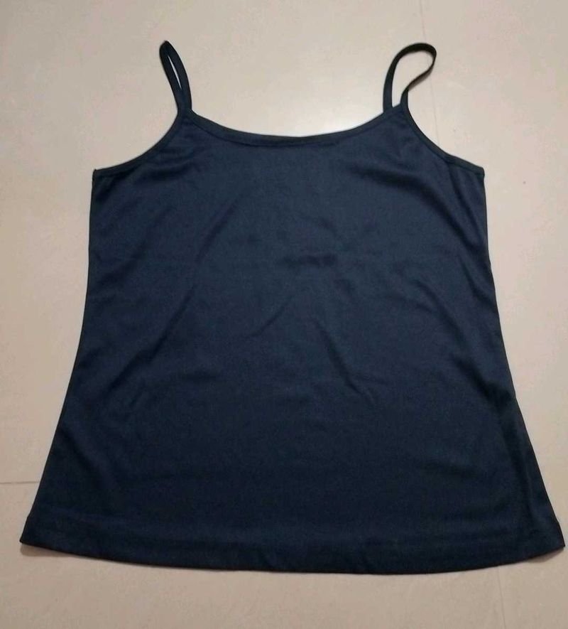 Basic Navy Blue Spaghetti Strap Camisole