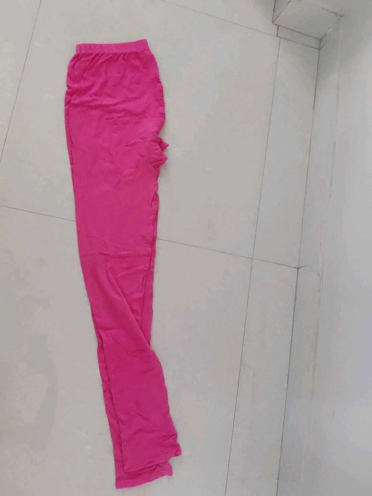 Bright Pink Comfortable Leggings