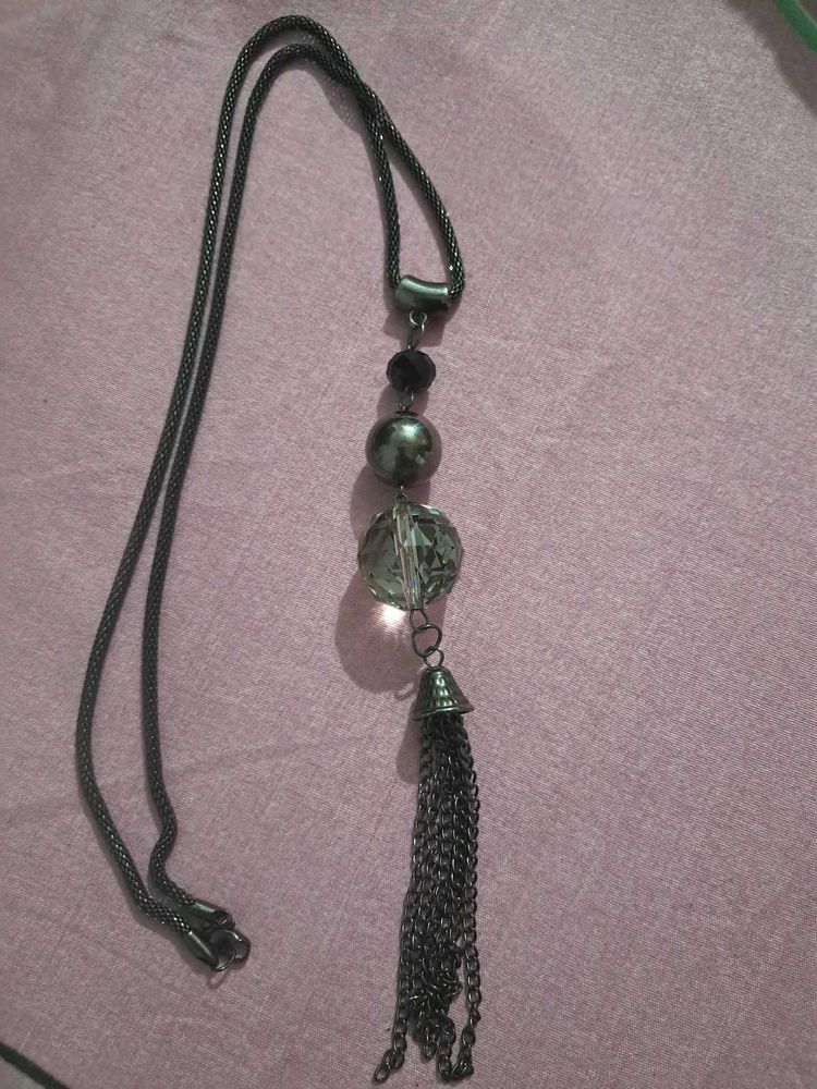 Unique Beaded Tassel Pendant Necklace