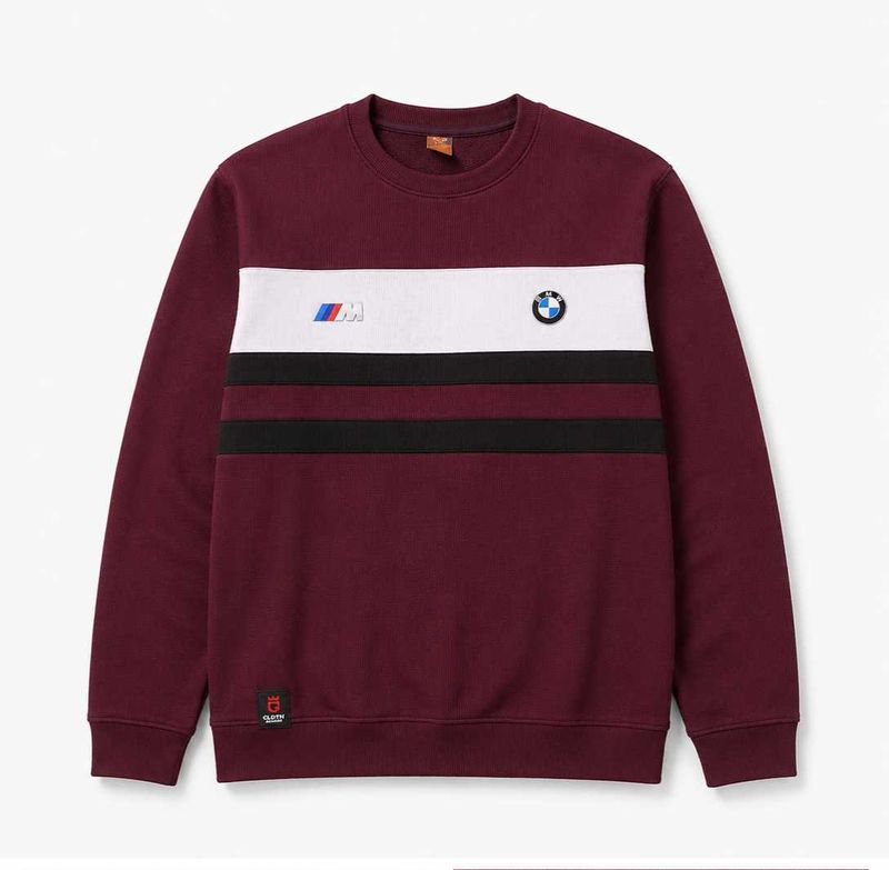 Maroon Full-Sleeve T-Shirt – BMW M Inspired Design
