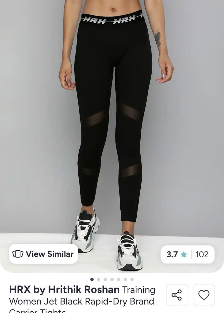 HRX Black tights gym sports athleisure