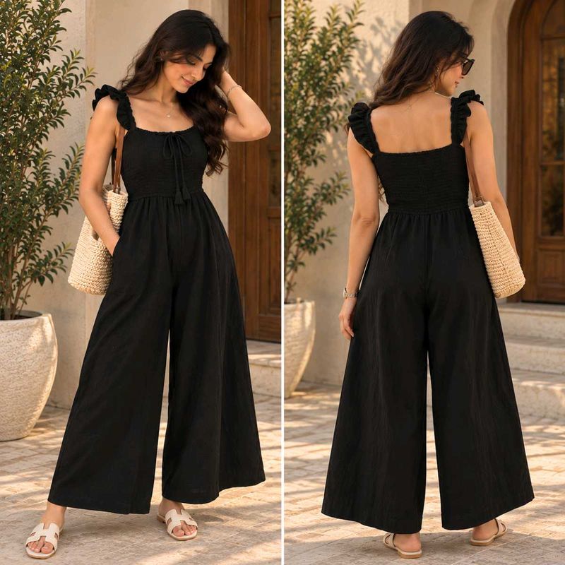 Chic Black Wide-Leg Jumpsuit