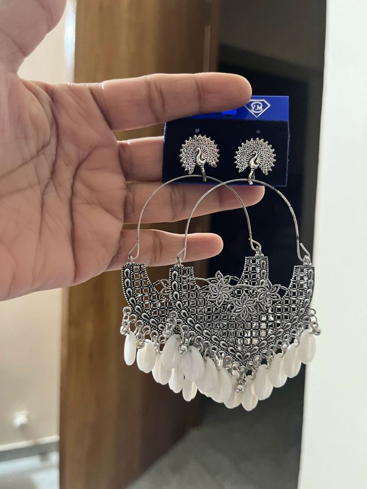 Navratri collections Peacock Design Jhumka Earring