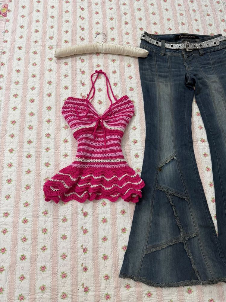 Handmade Crochet Halter Top