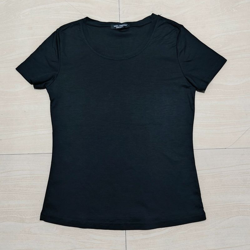 DOLCE &amp; GABBANA Womens T-Shirt Top Black Size M