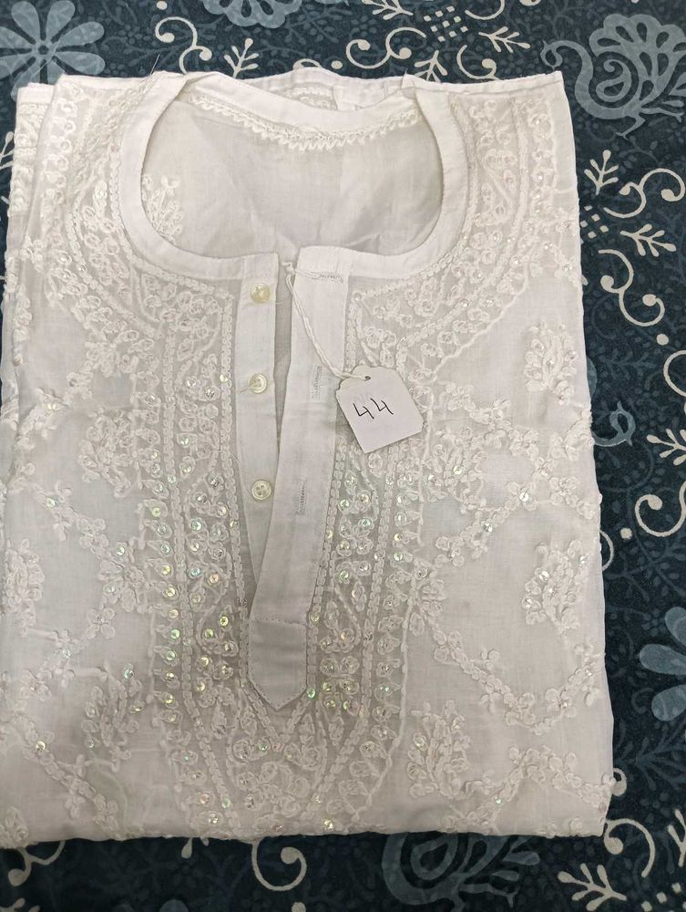 White Chikankari Kurta