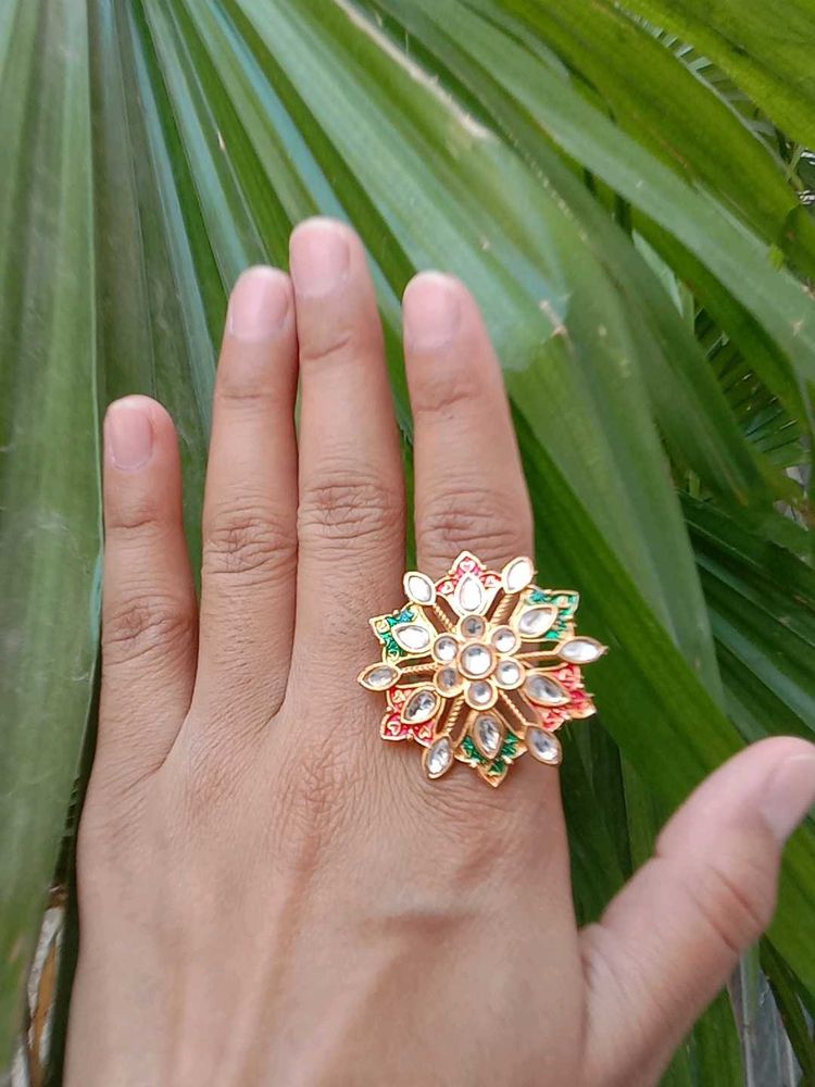 Exquisite Ethnic Cocktail Ring