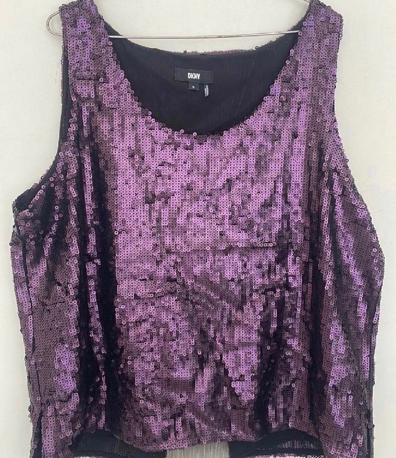 Sparkling Purple Sequin Top