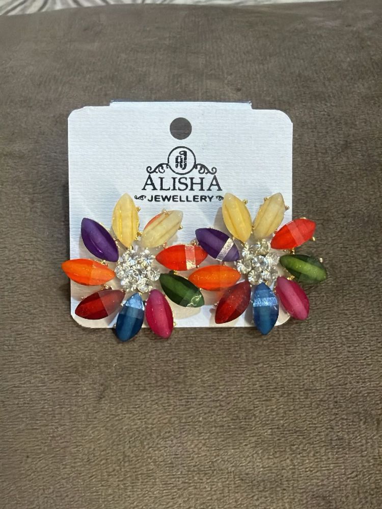 Colorful Flower Earrings
