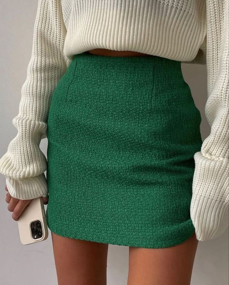 Green Woolen skirt