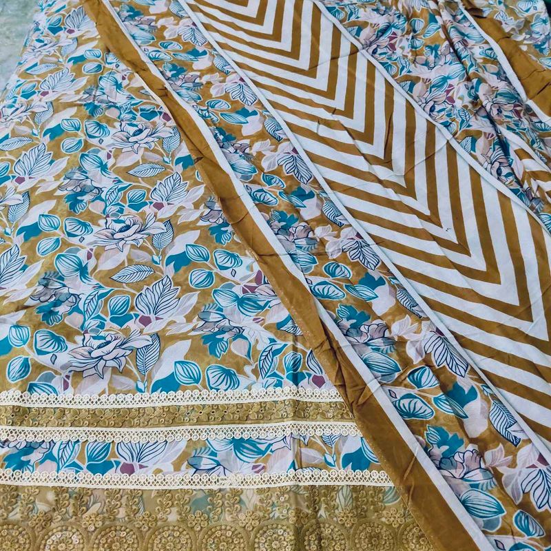 Elegant Cotton Unstitched Suit,  Dress material Wi