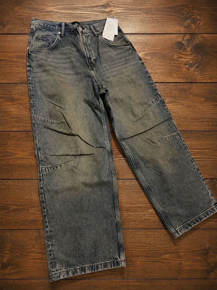 H&amp;M NEW Baggy Wash Denim Jeans