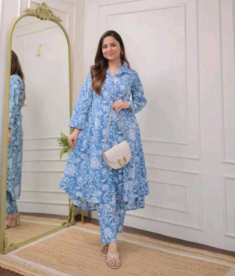Stylish Summer Sky Blue Cord-set