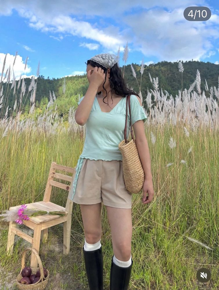 Stylish Pastel Green Top