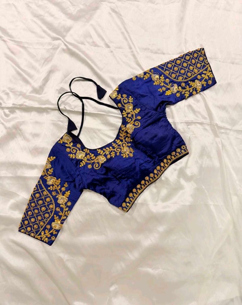 Embroidered Blue Blouse