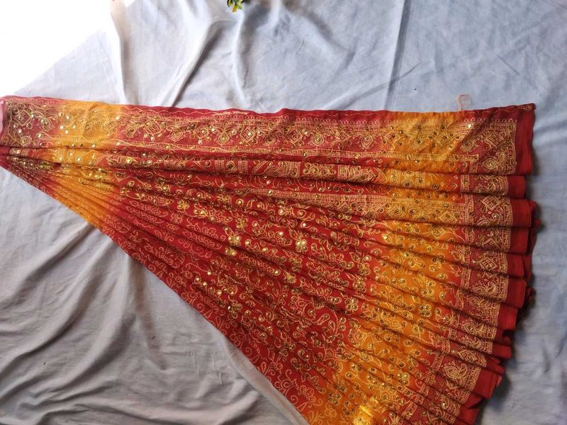 Red &amp; Gold Embroidered Saree