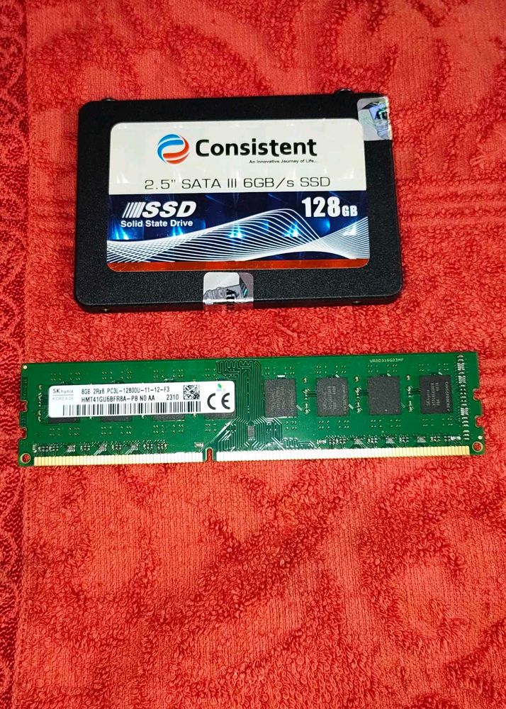 Consistent 128GB SSD &amp; SK Hynix RAM 8 GB DDR3