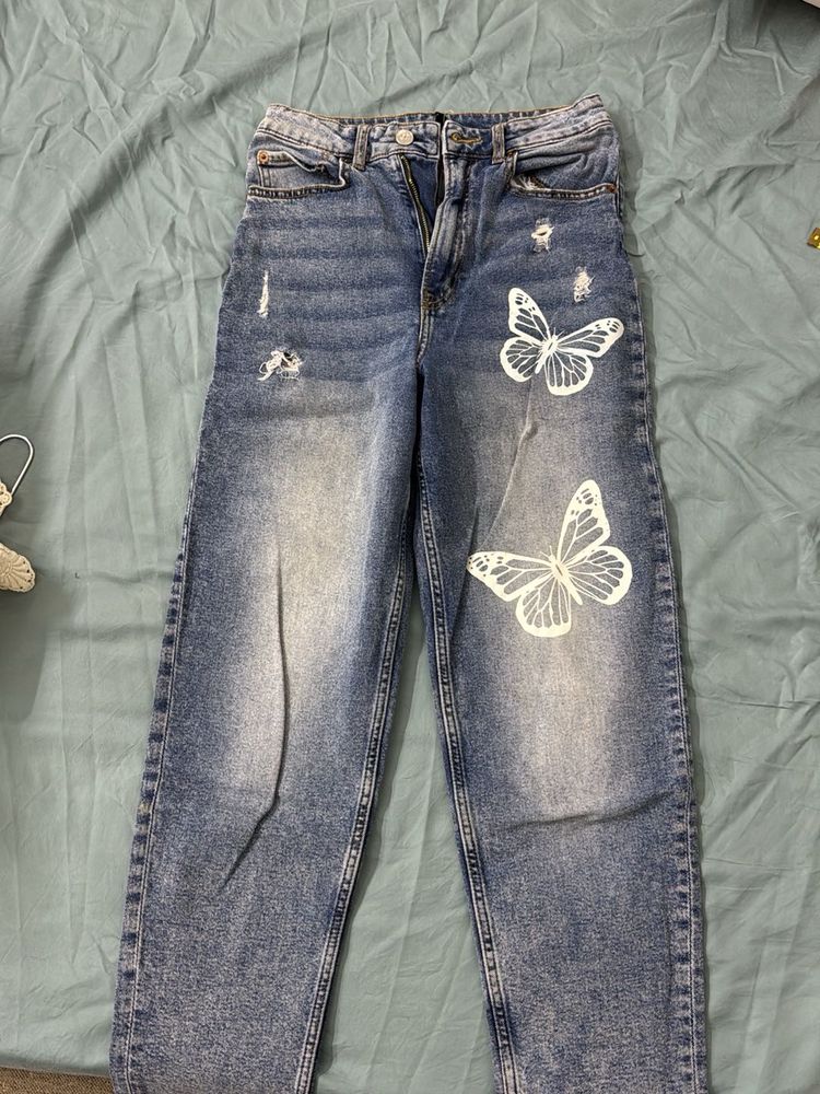 Cute Butterfly Jeans