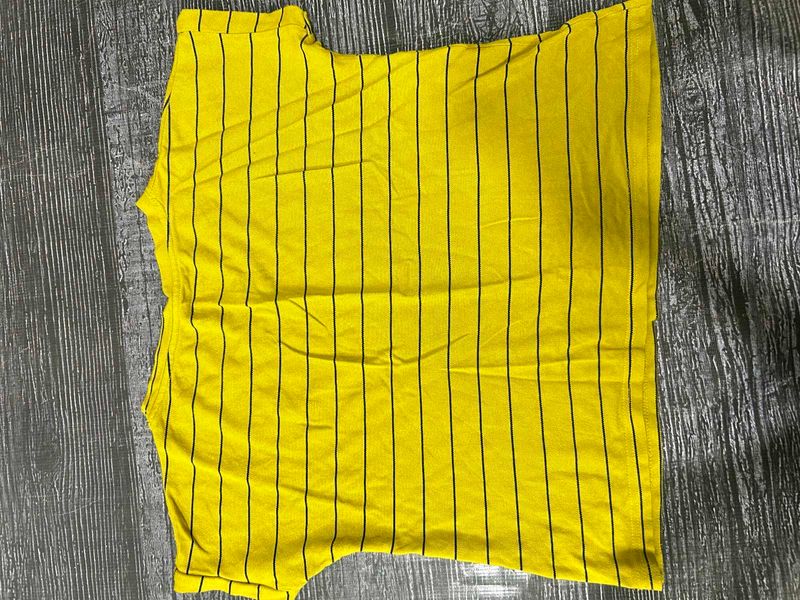 Bright Yellow Striped T-Shirt